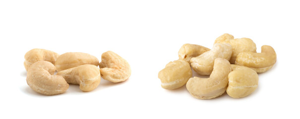 cashew nuts on white background