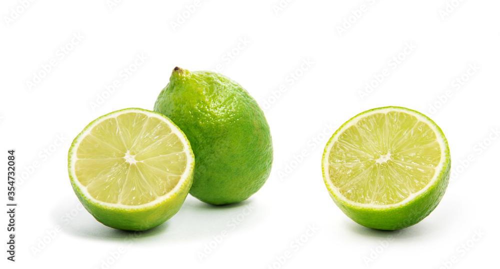 Canvas Prints Fresh lime isolated on white