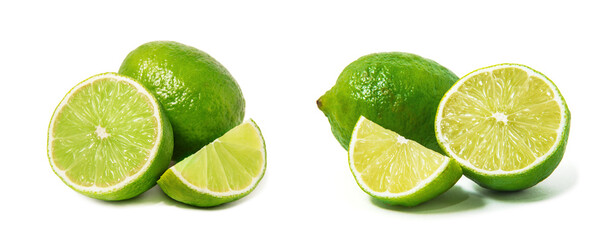 Fresh lime isolated on white