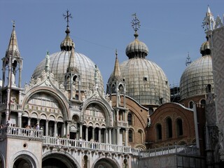 Obraz premium Venice, Italy, Basilica of San Marco, Detail with Domes
