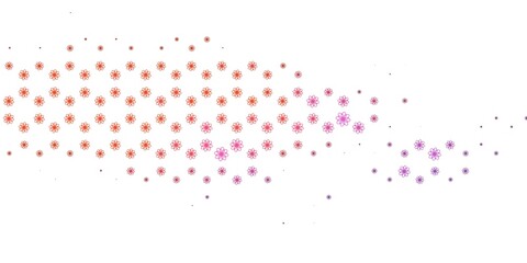 Light Pink, Yellow vector pattern with wry lines.