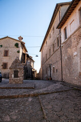 Fototapeta na wymiar lower square of the village of macerino
