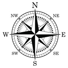 Compass Rose Travel. Star Wind Vector Cut File Illustration. Design Art Vector.