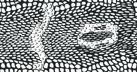 Snake skin seamless pattern. Vector illustration.