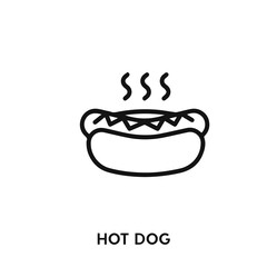 hot dog icon vector. hot dog icon vector symbol illustration. Modern simple vector icon for your design. Hotdog icon vector	