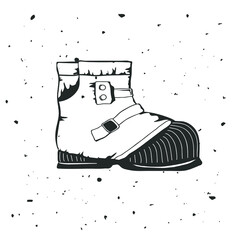 Astronau's boot. Vector illustration.