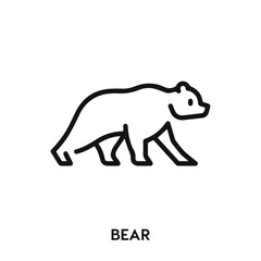 Obraz na płótnie Canvas bear icon vector. bear sign symbol