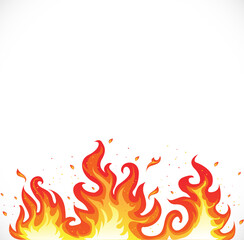 Hot vector fire isolated on a white background © Azuzl