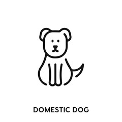 domestic dog icon vector. domestic dog sign symbol