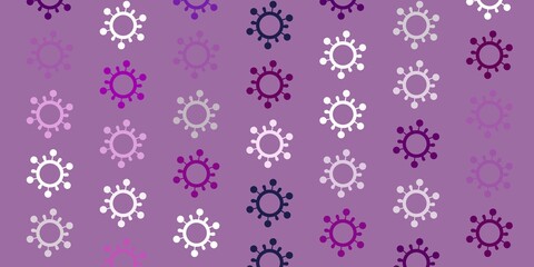 Light Purple vector template with flu signs.