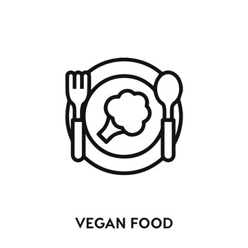 vegan food icon vector. vegan food sign symbol