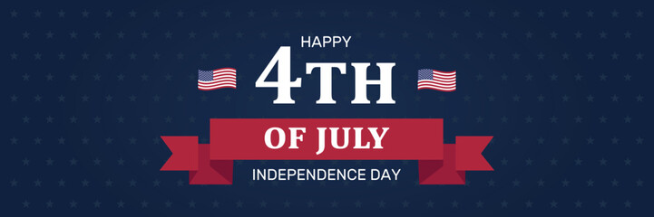 Independence day USA banner template. 4th of July celebration concept