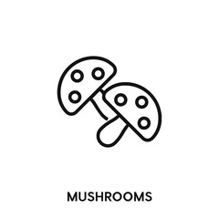 mushroom icon vector. mushroom sign symbol