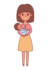 Mother with baby vector design