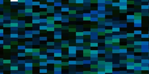 Dark Blue, Green vector backdrop with rectangles. Colorful illustration with gradient rectangles and squares. Pattern for commercials, ads.