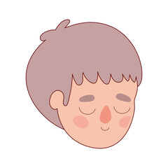 Boy head cartoon vector design