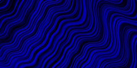 Dark BLUE vector template with lines. Abstract gradient illustration with wry lines. Design for your business promotion.