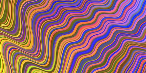 Light Multicolor vector backdrop with bent lines.