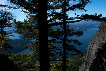 Fototapeta na wymiar Mt. Maxwell, Saltspring Island, BC Canada, view from Mt Maxwell lookout