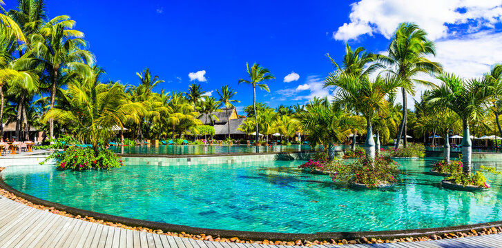 Luxury tropical vacation in Mauritius island.  Trou aux Biches Beachcomber Golf Resort & Spa