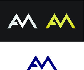 Letter A and letter M logo