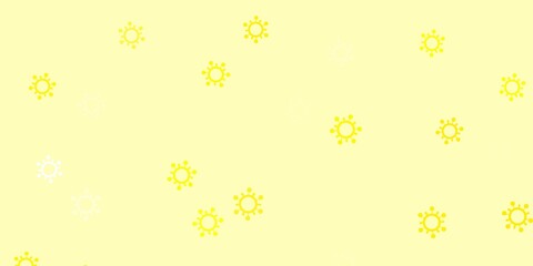 Light yellow vector template with flu signs.