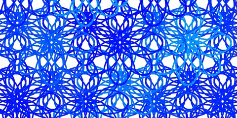 Light BLUE vector background with bent lines.