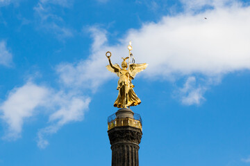 Fototapeta na wymiar The Victory Column is a monument in Berlin.Famous landmark and architecture in Berlin, Germany