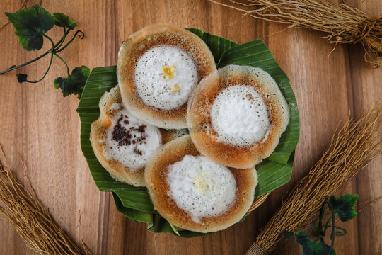Serabi Solo is Pancake a snack food with soft texture on solo pancake obtained from the basic ingredients in the form of rice flour. from solo and bandung indonesia