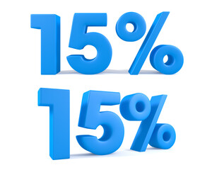 15 % percent discount blue