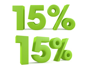 15 % percent discount green