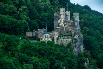 Fototapeta na wymiar Rheinstein Castle photographed in Frankfurt am Main, Germany. Picture made in 2009.
