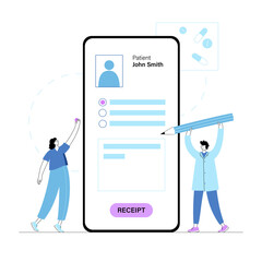 Online clinic and doctor concept