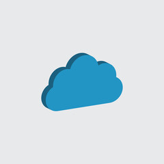 cloud  isometric icon vector	