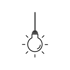 light bulb hanging icon  idea icon 