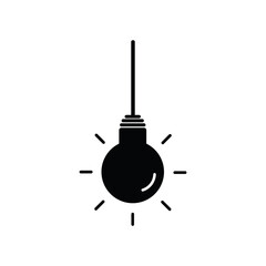 light bulb hanging icon  idea icon 