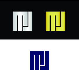 Letter M and letter J logo