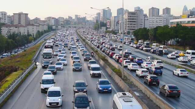 Istanbul - September 06, 2018 : Traffic Jam in TURKEY