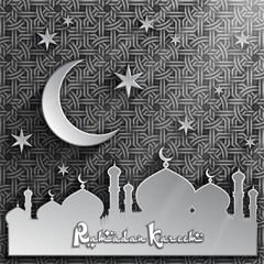 Islamic pattern 3D background, Ramadan Kareem vector background, Arabic ornament, Vector illustration Eps 10