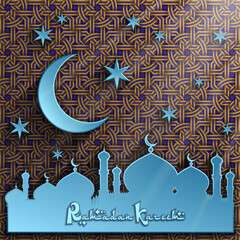 Islamic pattern 3D background, Ramadan Kareem vector background, Arabic ornament, Vector illustration Eps 10
