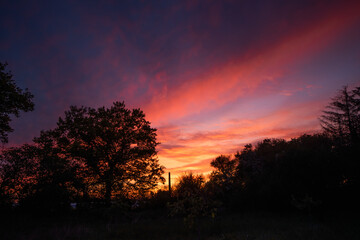 Lemgo's freier Himmel in wunderschönen Farben 