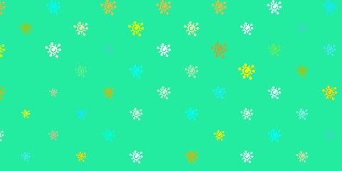 Naklejka premium Light Blue, Yellow vector texture with disease symbols.