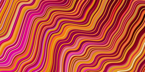 Light Pink, Yellow vector template with bent lines.