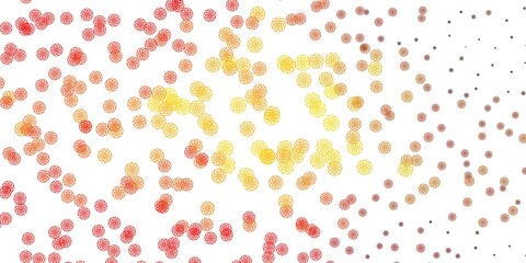 Light Red, Yellow vector pattern with abstract shapes.
