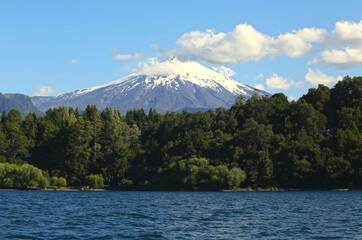 villa rica volcano in the city of Pucon, Chile