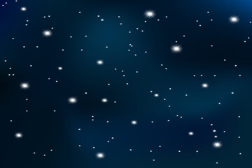 Blue sky with stars background