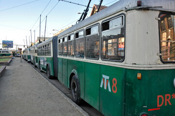 Fototapeta na wymiar Valparaiso Trolley buses