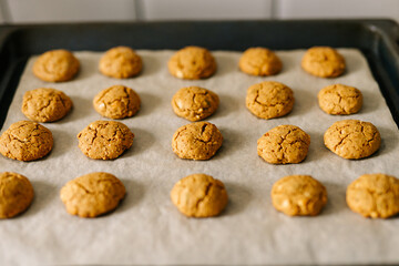cookie sheet on a baking sheet, home cooking, healthy food