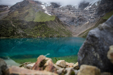 Blue lake in the mountain