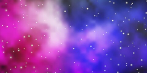 Dark Pink, Green vector template with neon stars. Blur decorative design in simple style with stars. Design for your business promotion.